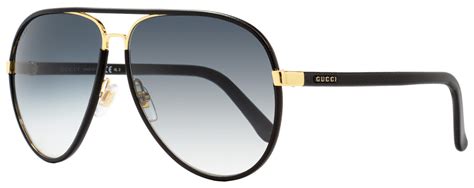 new authentic gucci sunglasses gg 2887s gg2887s black gold aviator|Aviator Sunglasses for Women .